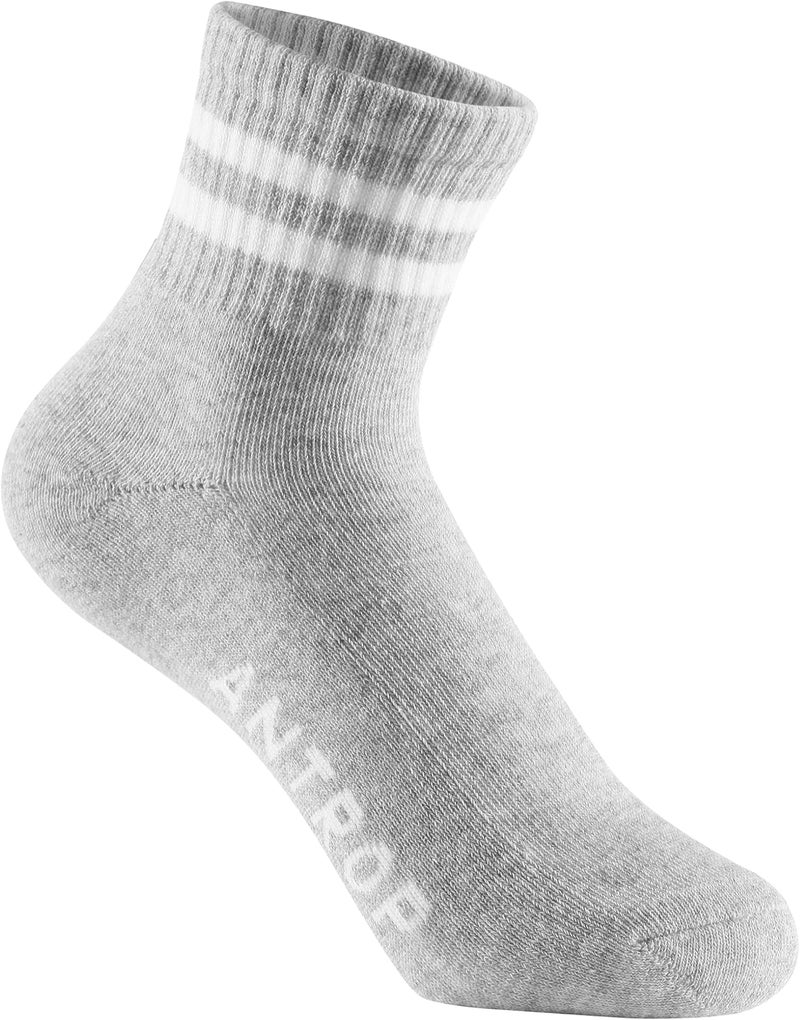 ANT21T Antrop WoMen Quarter Crew Cotton Heel Tab Athletic Running Cushion Socks - Image 4